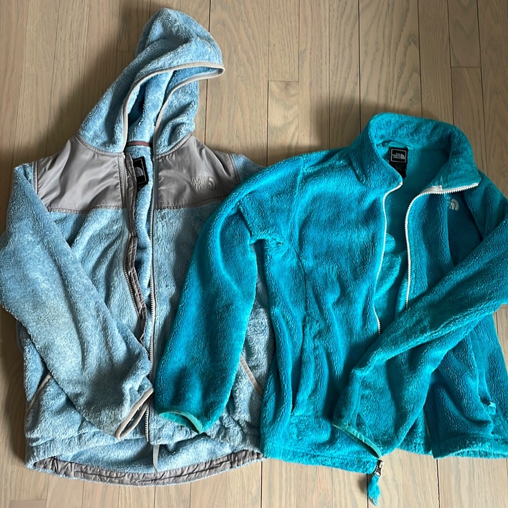 Two large Northface fleece jackets